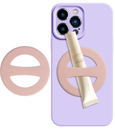 KGDUYC lipgloss handyhülle,Lipgloss-Schutzhülle für Handy, lipgloss handyhülle,handyhülle lipgloss halter,zum Aufkleben, kompatibel mit iPhone, Samsung, Galaxy, Android-Smartphones,Allgemein (Rosa)