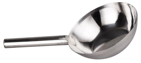 Cabilock SCOPO AGUA DE AGUA DE ACERO INOXINO cuchara de agua cucharones de cocina cucharas de acero pala de agua larga cucharón de agua Acero inoxidable Silver
