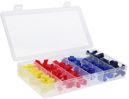 Garneck 65 pièces Kit Connecteurs Électriques T Tap Sans Soudure Connecteurs à Sertir Raccords Dérivation pour Câblage Rapide et Polyvalent Compatible Usage Domestique et Industriel