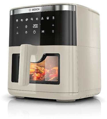 Bosch MAF671C0 Série 6 - Friteuse sans huile XXL, Capacité 7.2 litres | Contrôlez la cuisson de vos plats à tout moment grâce à sa fenêtre éclairée.