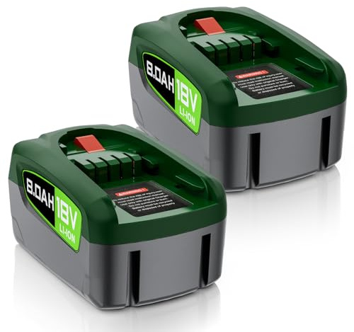 2 X 8000mAh für Bosch 18V Akku, Ersatzakku für Bosch 18V, Kompatibel mit PSB PSR PBA, Green Tools Haus- und Gartensystem, Gardena Tools