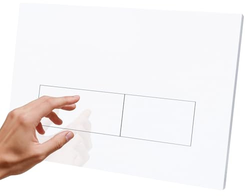 Fixnorex Plaque de Commande WC pour Geberit Sigma 01/20/30 Blanc Glacier | Déclenchement Double Chasse pour UP300 & UP320, avec Cadre et Leviers de Chasse, Dimensions 245 × 164 mm