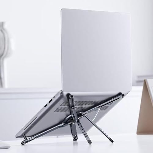 Generico TOORS Supporto Regolabile per Laptop Tablet Smartphone – Alluminio Pieghevole 10-17 – Ideale per Smart Working, Studio, Vlog, TikTok, Streaming e Videoconferenze