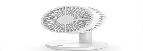 Ventilador de escritorio portátil, 45 ° ajustable USB recargable Mini ventilador de pie con 7 cuchillas y 3 velocidades de aire para viajes, playa, camping, dormitorio, coche, oficina