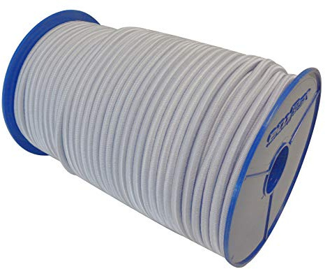 Expanderseil 10mm Gummiseil Gummikordel Expanderseil 10m - 100m für Plane LKW Netze Zelte Abdeckungen (30 m, Weiss)
