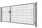 Einfahrtstor Gartentor Tor Hoftor 2-flügelig asymmetrisch verzinkt 300cm x 163cm inkl. Pfosten