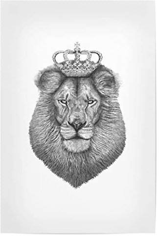 artboxONE Poster 75x50 cm Prints & Kunstdrucke Tiere The King hochwertiger Design Kunstdruck - Bild löwe könig löwe