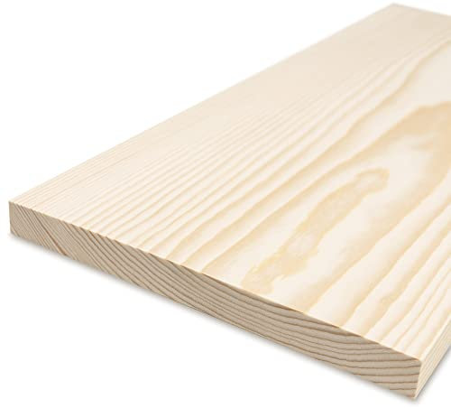 REESE Glattkantbretter - Fichte gehobelt - 1,9 cm stark x 60 cm lang - 25 cm Breite - Zum Bau von Regalen und Möbeln sowie für Bastelarbeiten