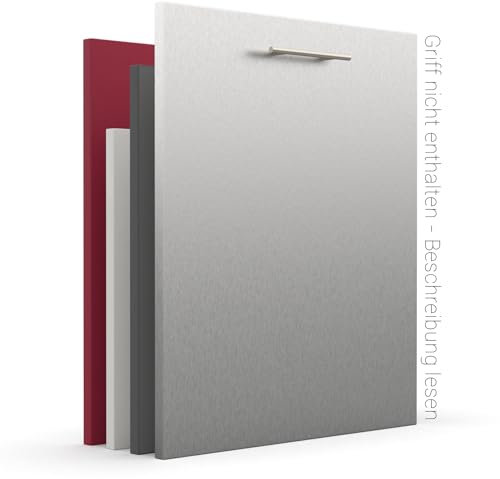 X57 Geschirrspülerfront 19mm voll-, teilintegriert und nach Maß (Edelstahl, 444x715mm)