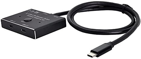 Cablecc USB-C Type-C Bidirektion Switch MST 1 zu 2 Hub Unterstützung Video Daten PD 8K @ 30Hz 100W 10Gbps mit 50cm Kabel