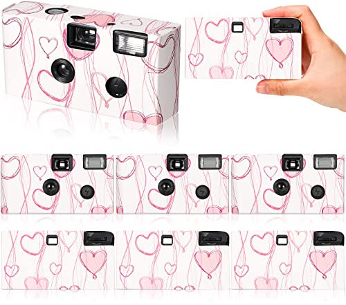 8 Pack Disposable Camera Bulk for Wedding 35mm Film Single Use Camera with Flash for Gathering Travel Anniversary Honeymoon Camp Party Supply