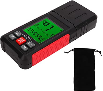 Handheld Moisture Tester Multifunctional Digital Moisture Meter Detection Tester Wood Moisture Meter for Firewood Cardboard Walls Paper Floor