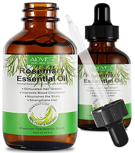 Rosemary Oil for Hair Growth, Rosemary Oil for Hair Care,Skin Care,Nails &Cuticles,Nourish the Scalp,Dry Skin Relief, Hair Loss Scalp Treatment Aromatherapy Men Women (Pack 2)