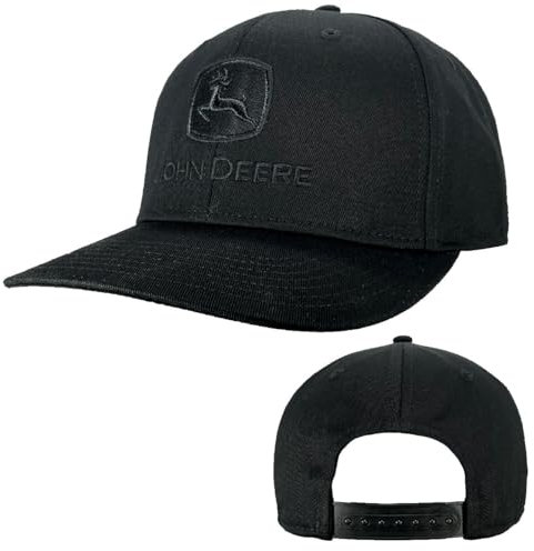 John Deere Blackout Trademark All Twill-Baseballkappe, Schwarz, Einheitsgröße