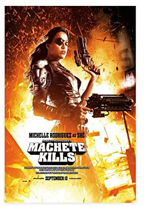 Schauspieler Michelle Rodriguez MACHETE KILLS Film Leinwand Poster Wandkunst Dekor Druck Bild Gemälde für Wohnzimmer Schlafzimmer Dekoration Rahmen: 50 x 75 cm