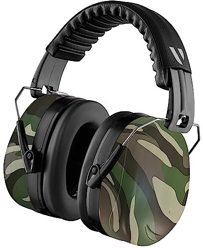 Vanderfields Ear Defenders Erwachsene - Schutz Passive Noise Cancelling Kopfhörer - Sicherheit Ohrenschützer - Gehörschutz Ohrenschützer Autismus, Mähen, DIY - 32dB SNR - Camouflage