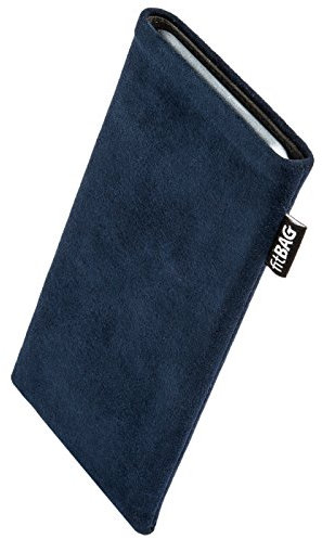 fitBAG Classic Blau Handytasche für Samsung Galaxy S23+ / S23 Plus Tasche aus original Alcantara mit Microfaserinnenfutter | Hülle mit Reinigungsfunktion | Made in Germany