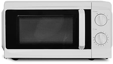 SMETA Micro Ondes 700w,Micro Onde Blanc 17L,Classique Micro Ondes,Fours Micro-ondes 6 niveaux de puissance,Fonction de dégivrage,Minuterie 30 min,Plateau tournant,Design compact