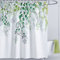 LIVETTY Floral Shower Curtain 180×180cm with 12 Hooks Plant Bathroom Decoration Leaves Shower Curtains Mould Proof Floral Shower Curtain Fabric Bathroom Curtain Washable Quick-Drying