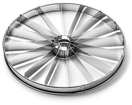 Forgast Diviseur de gâteau | Rond | Acier inoxydable | Diviseur de gâteau en tranches | Diviseur de gâteau pour couper 16 morceaux égaux | Accessoire indispensable pour la pâtisserie | Diamètre 32 cm