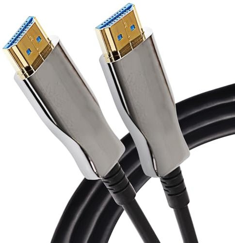Maplin Pro HDMI Cable 15M, Fiber Optical V2.1 48Gbps High-Speed 8K@60Hz 4K@120Hz Dolby/Dynamic HDR/HDCP 2.3/eARC, Compatible with TVs, Monitors, PS/Xbox, Projectors, Soundbars, TV Box, Laptops