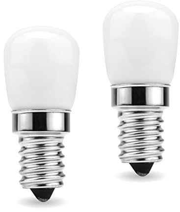 GEUXE 2 uds 3W E14 Bombilla LED for Nevera Bombilla de maíz for refrigerador AC 220V lámpara LED Blanca/Blanca cálida SMD2835 reemplazar luz halógena (Color : Warm White, Size : E14 3W)