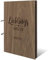 Personalisiertes Geburtstag Fotoalbum echtes Holz DIN A4 Erinnerungsbuch mit Lasergravur - Lieblingsmenschen - mit 25 Blatt / 50 Seiten Fotokarton Schwarz