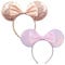 2 Pack Bow Headbands Mouse Ears Headband Sparkly Sequin Cute Hair Bands for Girls Women Lovely Headwear Accessories for Party Decoration Cosplay Costume
