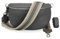 BRISE Bauchtasche Damen Echtleder SAHEL Silber Handgemachte Umhängetasche Crossbody Bag Hüfttasche mit Ledergurt + Optionalen Breiten Gemusterten Riemen Made in Italy (Dunkelgrau-Silber 2)