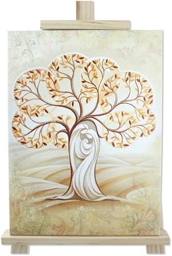 Proposte Religiose Tela Effetto Dipinto - Telaio in Legno Cm 30X40 - MADE IN ITALY (Albero della Vita)