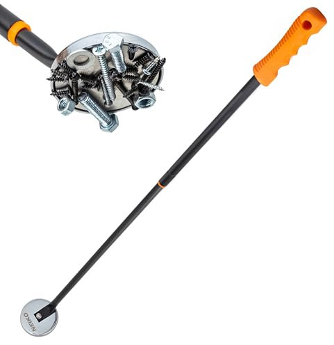 NEIKO 53428A Telescoping Magnetic Pickup Tool, Heavy Duty 50 Pound, 36.5-Inch-Long Magnet Stick, Large Magnet with Handle, Extendable Nail Sweeper, Magnetic Wand