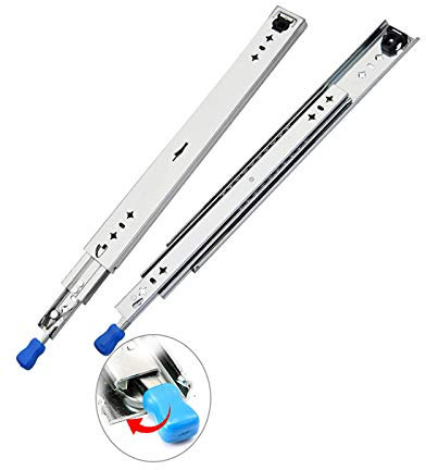 SWAYVES Schubladenführung, Kugelgelagerte Gleitschienen, Schienen-Schubladenführungen, Vollauszug, Schubladenschiene Für Schränke Mit Frontrahmen/10In/25Cm