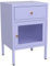ASTUIAT Couchtisch aus Metall moderner Aufbewahrungsschrank einfacher Platz Nachttisch Schrank höhenverstellbar kaltgewalzter Stahlrahmen Lagerregal Beistelltisch Lila 60 x 40 x 35cm