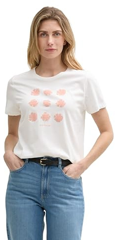 TOM TAILOR Damen 1045534 T-Shirt, 10315 - Whisper White, 3XL EU
