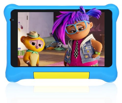 Freeski 7 Inch Kids Tablet, Android 13 tablet for kids with Quad Core Processor, 5GB RAM 32GB ROM 128GB MicroSD, 2500mAh Battery, WiFi, Bluetooth, Type-C, Kids Tablets with Dual Camera (Blue)