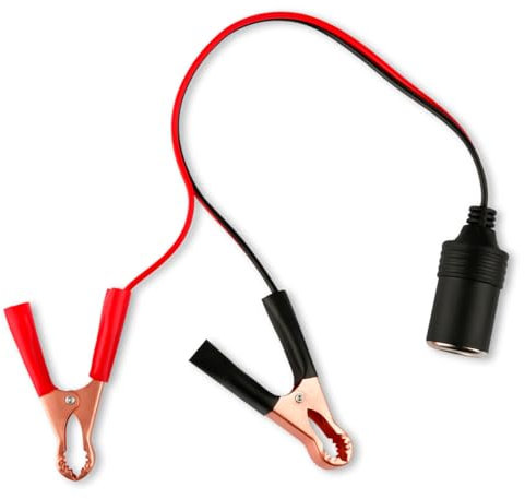 Thyonta Car Charger Female Battery Clip Cigarette Lighter Socket Cable with Crocodile Clips for Car Accessories Repair Tools