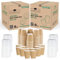 CHEF ROYALE 500x 8oz - Black Premium Kraft Triple Walled Disposable Coffee Cups Without Lids Paper Ripple Cups