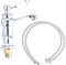 Wasserhahn Retro, Antike Keramik Messing Wasserhahn, Armatur Waschbecken mit Keramikventil, Badarmatur mit 2 Stück 60 cm flexible G1/2 -Zoll -Schläuche, Infache Montage, Waschbeckenarmatur