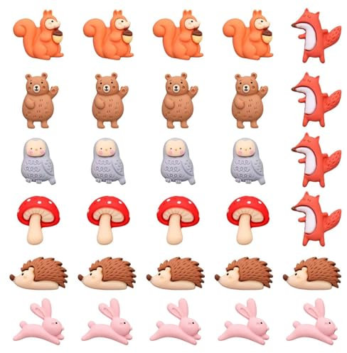30 Stück Cartoon-Tier-Pinnnadeln, Bunte Tier-Pinnnadeln, Niedliche Pinnnadeln, Kreative Handgemachte Reißzwecken, Pinnnadeln Für Korktafeln, Pinnwand-Pins (Zufällige Stile)