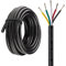 URCIANOW Cavo 20AWG 5 x 0,5 mm² 5 metri UL2464 Cavo 5 fili in rame stagnato 20 Gauge spirale prolunga bassa tensione nero sotto guaina PVC
