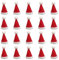 SKHAOVS 20 Stück Mini Weihnachtsmützen Set Kleine Weihnachtsmütze Nikolausmütze Mini Mütze für Artikeldekoration DIY Party Weihnachten