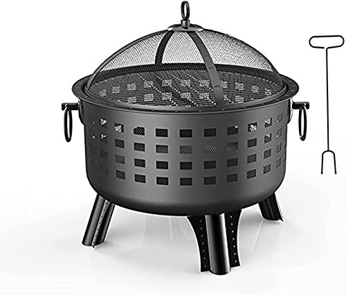bttllke Feuerstelle Feuerschale Feuerstelle Außenheizungen Hinterhof Terrasse Gartenkamin mit Grillrost 2 in 1 Kamin