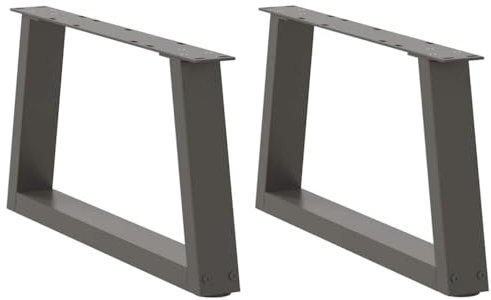 vidaXL Esstisch Beine V-Form 2 Stück Anthrazit 50x(30-31,3) cm Stahl, Bein für Tisch, Esszimmertischbein, Tischbein für Esstisch