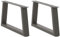 vidaXL Esstisch Beine V-Form 2 Stück Anthrazit 50x(30-31,3) cm Stahl, Bein für Tisch, Esszimmertischbein, Tischbein für Esstisch