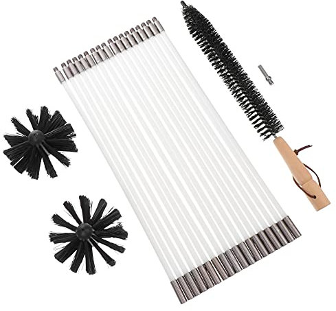 Cabilock Flexibler Kaminreinigungsbürsten Nylonbürste Und Biegsamen Stangen Vielseitig Für Kamin Lüftungsschächte Und Trockner Einfache Handhabung Mit Elektrowerkzeug Effizienter Flaschenzu