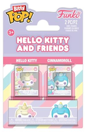 Funko Pop! Bitty 2er-Pack: Sanrio – Hello Kitty & Cinnamoroll – 2,2 cm – Sammlerstück – Geschenkidee – Partytüten Strumpf – Tortenaufsatz