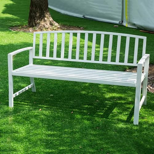 HARELA Gartenbank Mit Rücken- Und Armlehnen, Gartenbank Wetterfest, Lounge-Bänke Im Lattenrost-Design, Terrassenbank, GartenMöbel, Als Romantische Balkonbank