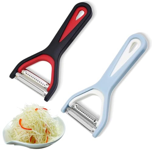 2 Stück Schäler Gemüse, Sparschäler, Multifunktion 2 In 1 Sparschäler, Schwenkschäler,Professionell Gemüseschäler & Obstschäler,Y Schäler,Karottenschäler Von Kartoffeln,Karottenschäler
