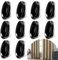 Lot de 10 aimants pour rideaux de douche, poids ronds, pour rideaux de douche, résistants aux intempéries, poids de nappe pour rideaux - Noir