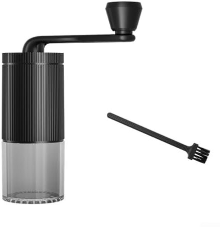 Macinacaffè manuale con fili e design del nucleo per versare sopra il caffè fatto in casa in acciaio inox mulino a manovella (macinino nero)
